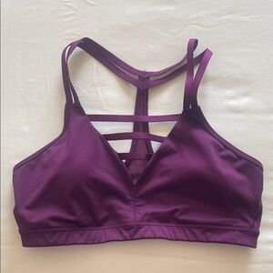 Strappy Purple Sports Bra